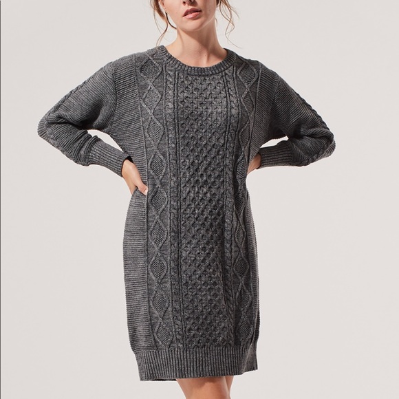 Cable Knit Sweater Dress 